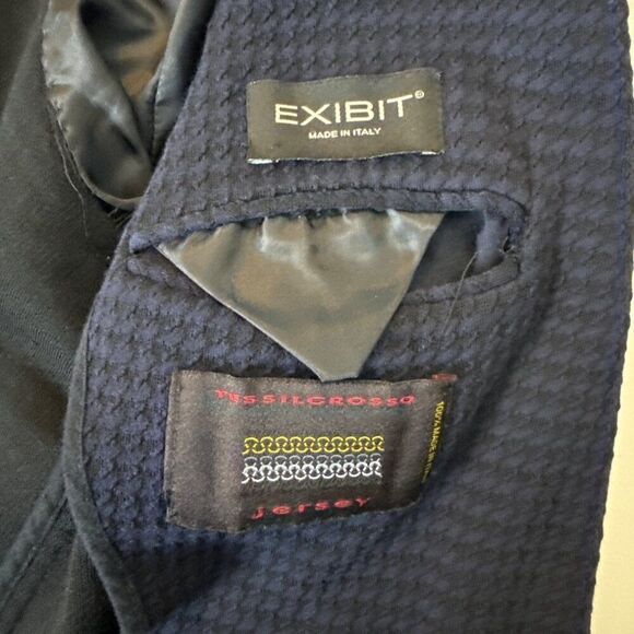 Exibit Mens Navy Blue Blazer Jacket - Picture 4 of 6